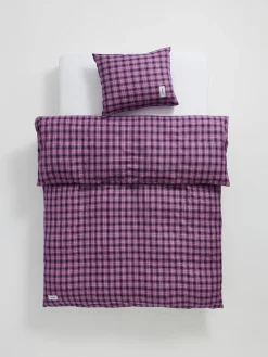 Magniberg Rodeo Duvet Cover, neon blue check fra><noscript><img width=
