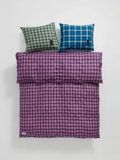 Magniberg Rodeo Duvet Cover, neon pink check fra><noscript><img width=