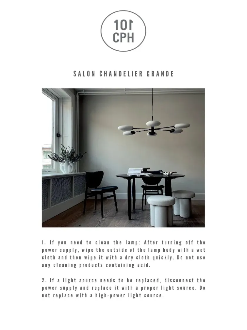 101 Copenhagen Salon Chandelier, grande opaque fra> Lysekroner|Spots