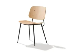 Fredericia Furniture Søborg Stol, stålstel af Børge Mogensen><noscript><img width=