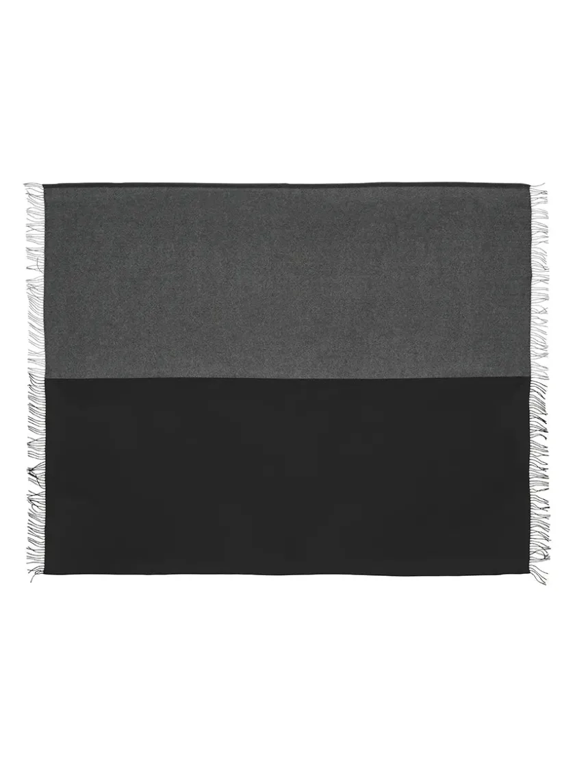 Silkeborg Uldspinderi Secret Plaid, granite/black fra> Puder Og Plaider