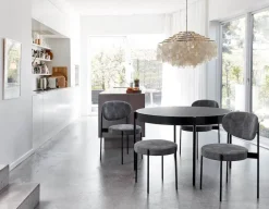 Verpan Serie 430 skammel, sort af Verner Panton> Skamler