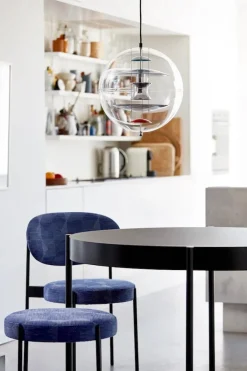 Verpan Serie 430 spisestol, sort af Verner Panton><noscript><img width=