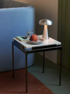 &Tradition Sett LN11 Sidebord, bianco carrara marble/chrome fra> Sideborde Og Små Borde