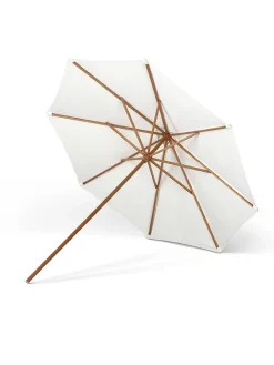 Fritz Hansen Skagerak Messina Parasol Ø300, Light Apricot/Dark Green Stripes fra><noscript><img width=
