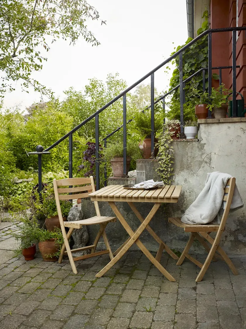 Fritz Hansen Skagerak Selandia Sæt, 2 armstole og bord 75 fra> Havemøbelsæt