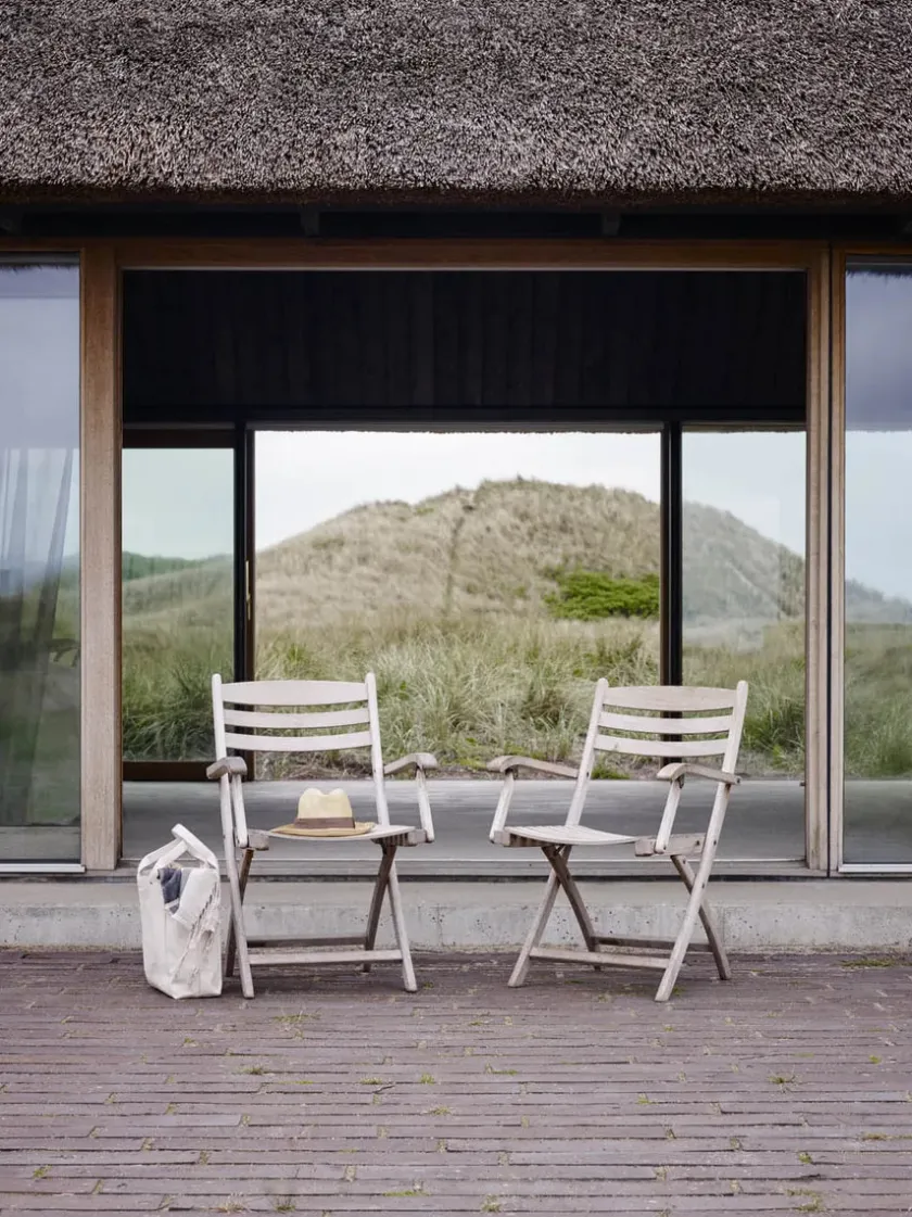 Fritz Hansen Skagerak Selandia Sæt, 2 armstole og bord 75 fra> Havemøbelsæt