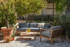 Fritz Hansen Skagerak Virkelyst 3 pers. Sofa, Golden Yellow Stripe fra><noscript><img width=