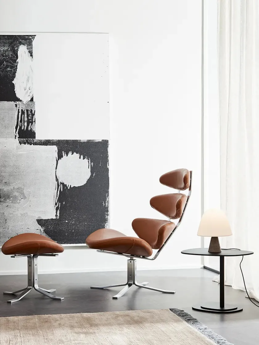Fredericia Furniture Skammel EJ 5-F til Corona stolen> Skamler