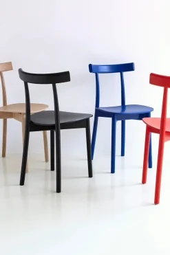 Nine Skinny wooden chair, ash/black fra><noscript><img width=