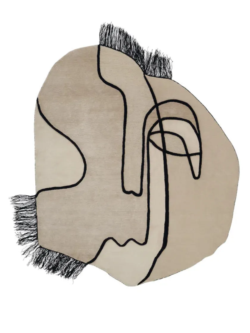 Linie Design Slanted Self vægtæppe, 190 x 230 cm fra> Gulvtæpper