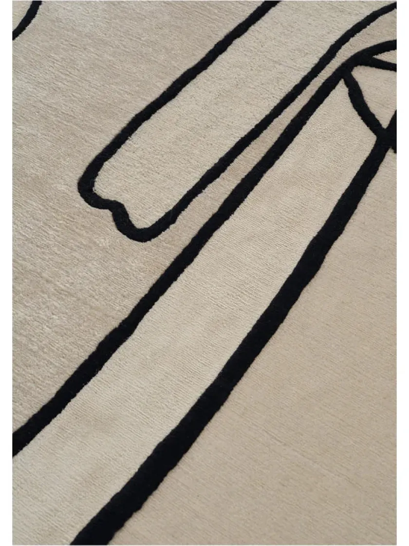 Linie Design Slanted Self vægtæppe, 190 x 230 cm fra> Gulvtæpper