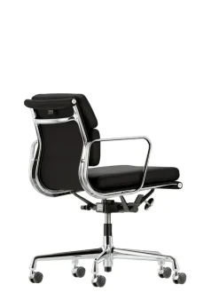 Vitra Soft Pad Chair EA 217 Kontorstol, sort læder/krom stel fra><noscript><img width=