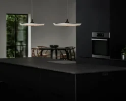 Le Klint Soleil pendel medium, røget eg, papir skærm fra><noscript><img width=