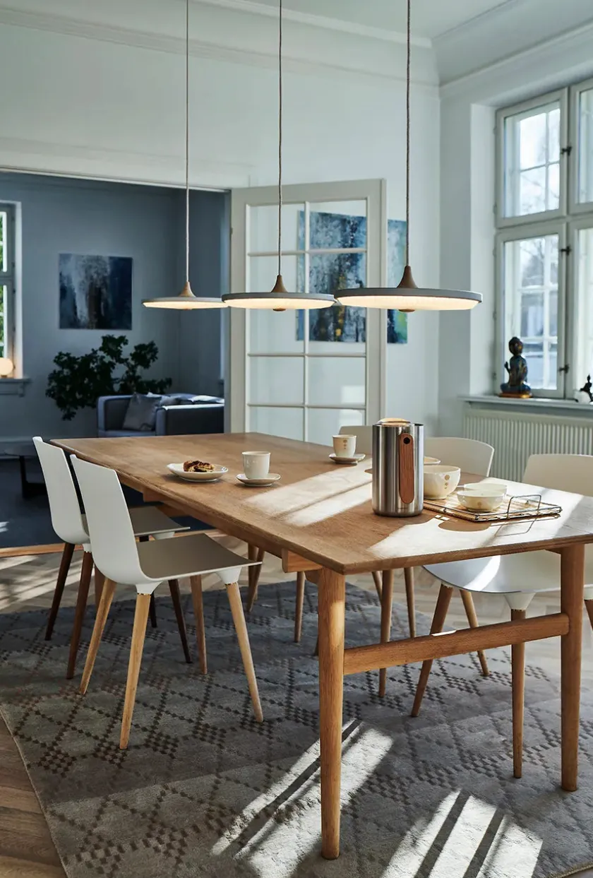 Le Klint Soleil pendel small, lys eg, papir skærm fra> Pendler|Spots