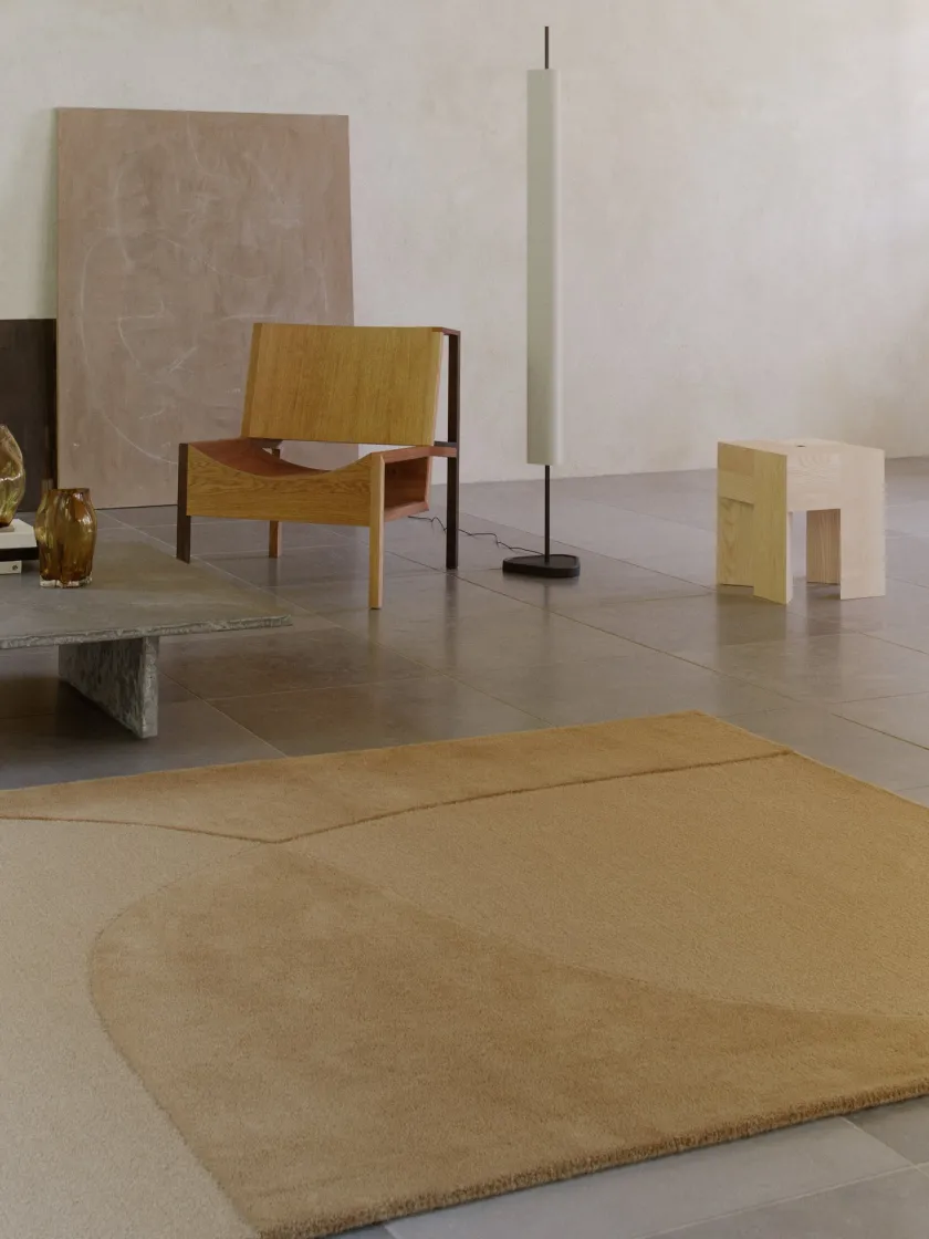 Linie Design Split Plains Tæppe, Moss fra> Gulvtæpper
