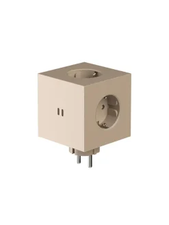 Avolt Square 2 Stikdåse med USB, sort fra><noscript><img width=