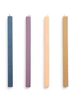 HAY Square Candle 4 Stk., dark fra> Stearinlys