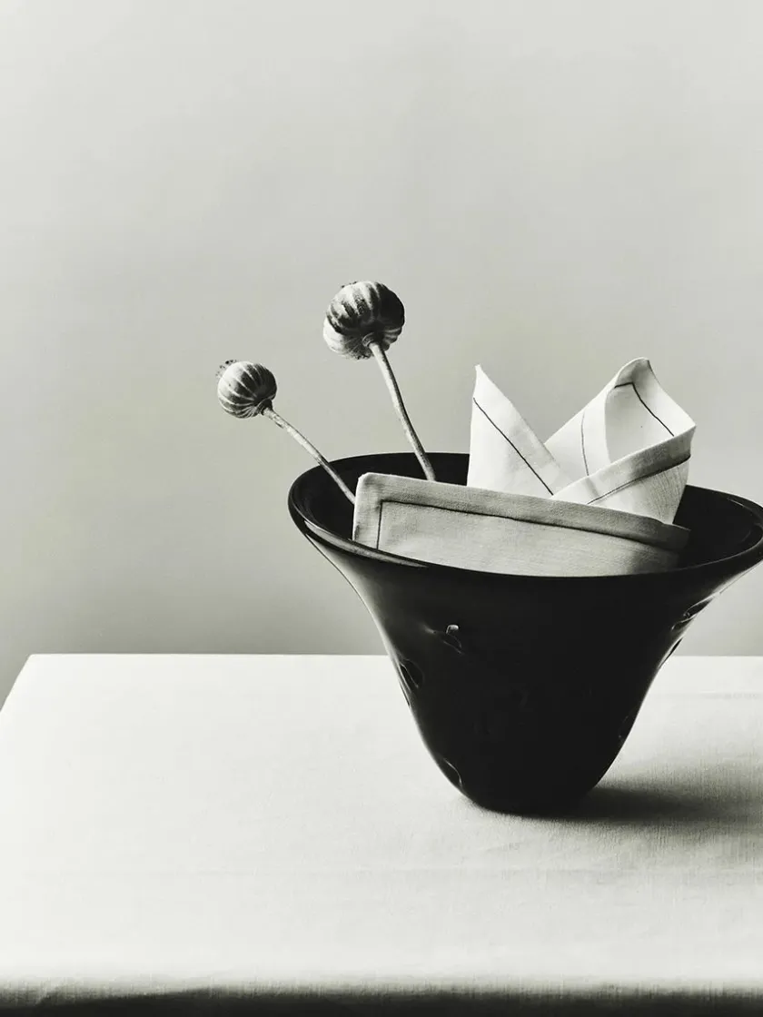 Louise Roe S.R. Vintage Bowl Deco Black fra> Vaser