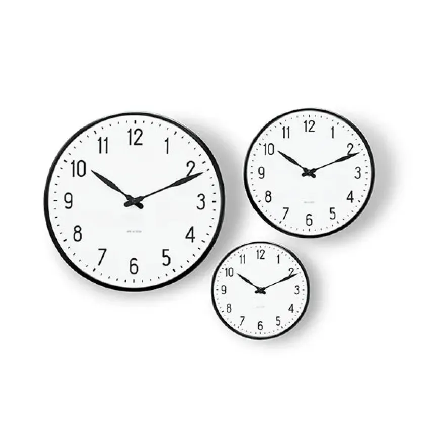 Arne Jacobsen Clocks Station vægur af Arne Jacobsen (Ø: 16)> Gaver Til Ham|Vægure