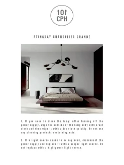 101 Copenhagen Stingray Chandelier, grande bronze fra><noscript><img width=