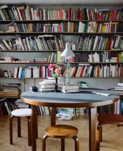 Artek Stool 60, yellow lacquered fra><noscript><img width=