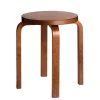 Artek Stool E60, walnut stained fra> Skamler