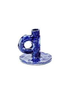 NIKO JUNE Studio Candlestick, dark blue fra> Lysestager