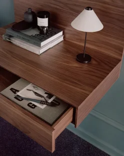 New Works Tana Wall Mounted Desk, black stained oak fra><noscript><img width=