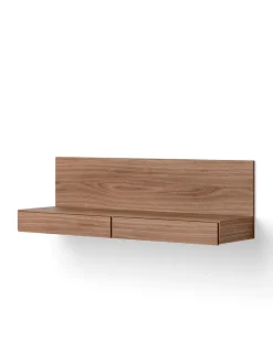 New Works Tana Wall Mounted Media Module, walnut fra> Hylder|Tv-Borde
