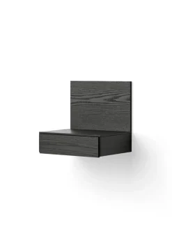 New Works Tana Wall Mounted Nightstand, black stained oak fra> Natborde|Natborde