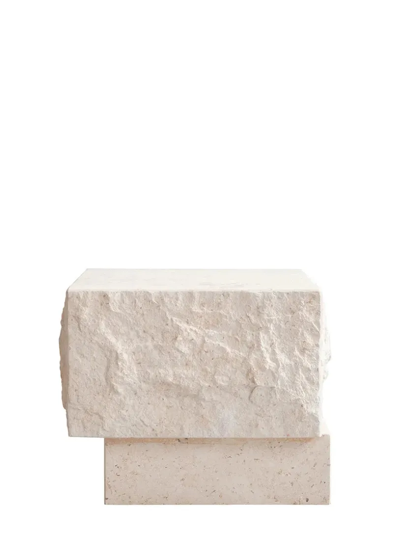101 Copenhagen Temple Coffee Table Low, limestone fra> Sideborde Og Små Borde