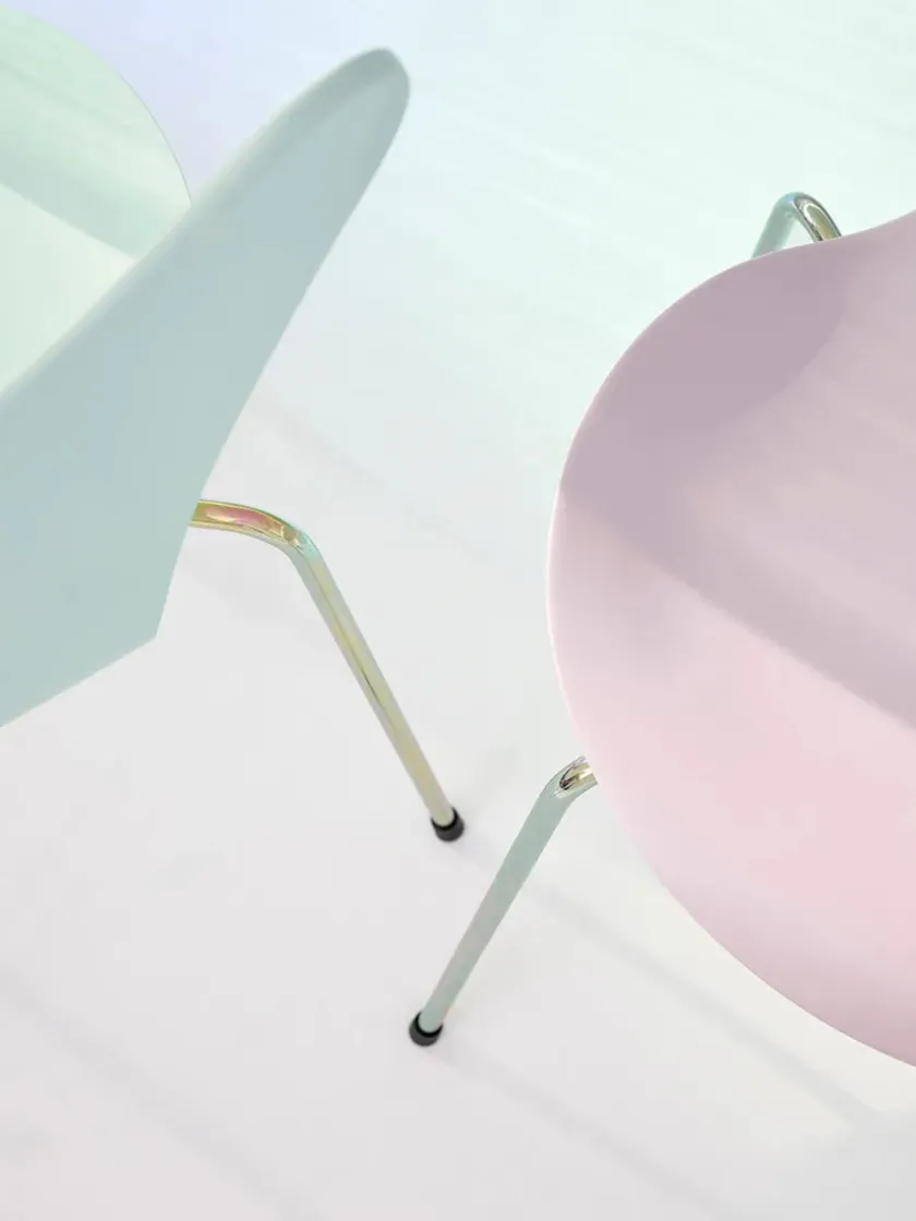 Fritz Hansen 70th Anniversary Edition 3107 Spisebordsstol, 7:14 AM Green af Arne Jacobsen> Spisebordsstole