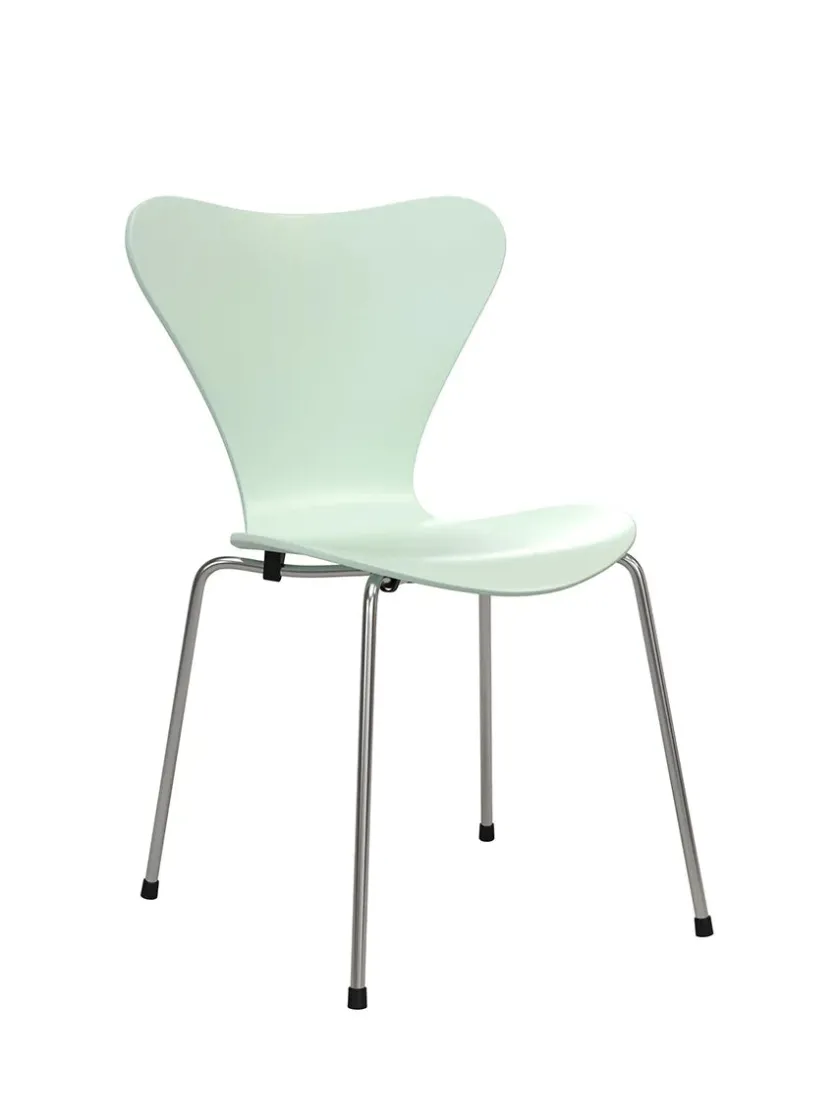 Fritz Hansen 70th Anniversary Edition 3107 Spisebordsstol, 7:14 AM Green af Arne Jacobsen> Spisebordsstole