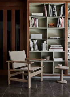 Fredericia Furniture The Canvas Chair, røget eg sort canvas af Børge Mogensen><noscript><img width=