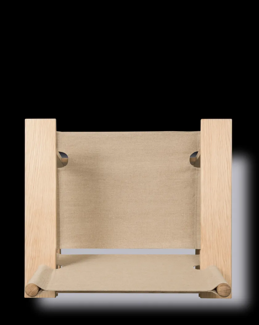 Fredericia Furniture The Canvas Chair, røget eg sort canvas af Børge Mogensen> Loungestole|Lænestole