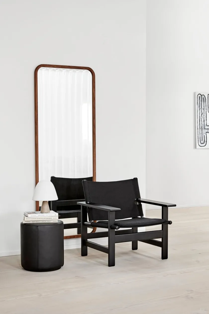 Fredericia Furniture The Canvas Chair, røget eg sort canvas af Børge Mogensen> Loungestole|Lænestole