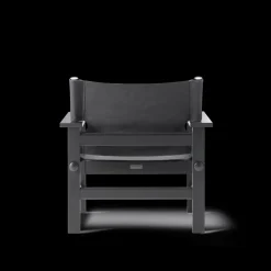 Fredericia Furniture The Canvas Chair, røget eg sort canvas af Børge Mogensen><noscript><img width=