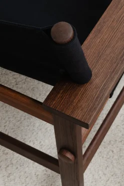 Fredericia Furniture The Canvas Chair, røget eg sort canvas af Børge Mogensen><noscript><img width=