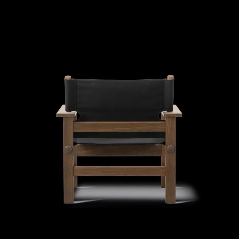 Fredericia Furniture The Canvas Chair, røget eg sort canvas af Børge Mogensen> Loungestole|Lænestole