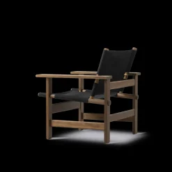 Fredericia Furniture The Canvas Chair, sæbebehandlet eg natur canvas af Børge Mogensen><noscript><img width=