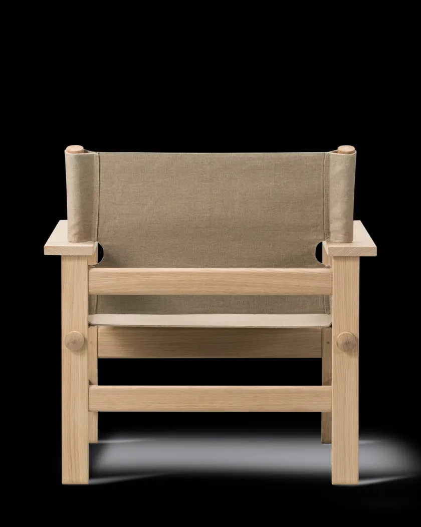 Fredericia Furniture The Canvas Chair, sortlakeret eg sort canvas af Børge Mogensen> Loungestole|Lænestole