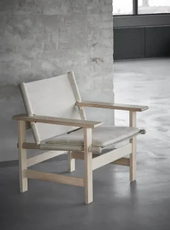 Fredericia Furniture The Canvas Chair, sortlakeret eg sort canvas af Børge Mogensen><noscript><img width=
