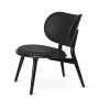 Mater The Lounge Chair, sort bøg med sort læder fra> Loungestole|Lænestole