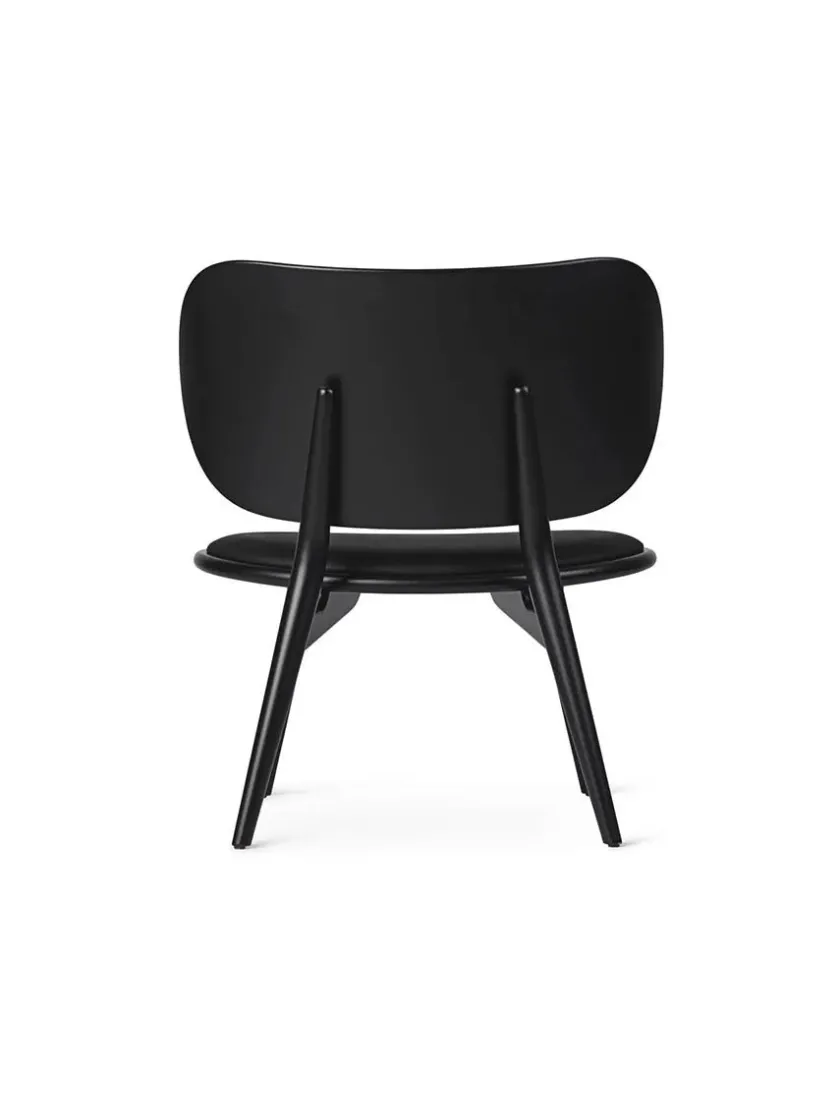 Mater The Lounge Chair, sort bøg med sort læder fra> Loungestole|Lænestole
