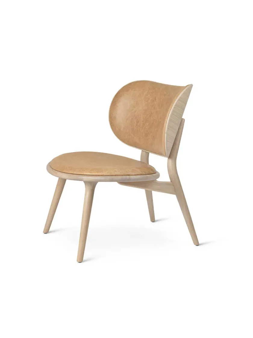Mater The Lounge Chair, sort bøg med sort læder fra> Loungestole|Lænestole