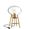 FDB Møbler U4 Hiti Bordlampe, klart glas/eg fra> Spots