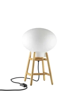 FDB Møbler U4 Hiti Bordlampe, klart glas/eg fra><noscript><img width=