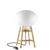 FDB Møbler U4 Hiti Bordlampe, opalt glas/eg fra> Spots