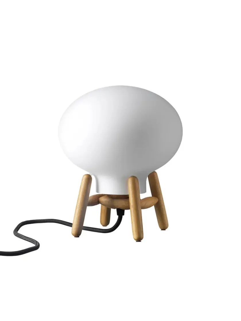 FDB Møbler U6 Mini Hiti Bordlampe, klart glas/eg fra> Spots